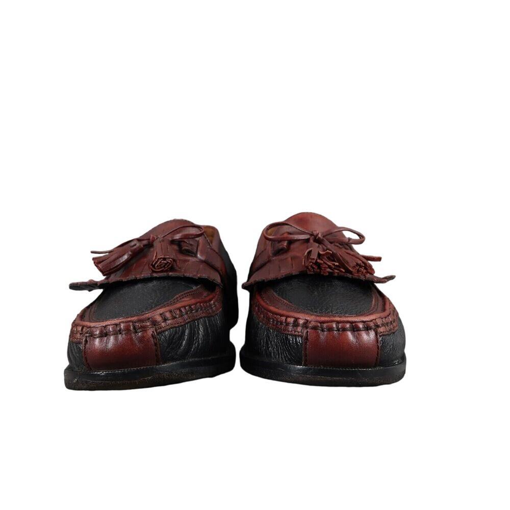 Johnston & Murphy Shoes Mens 10 Loafers Tassel Fringe Moccasin Leather Classic - Picture 3 of 13
